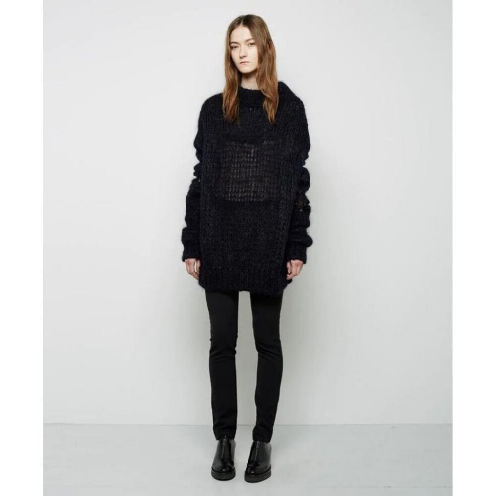 Acne Ocean Oversized Mohair Knit Midnight Blue Size M/L